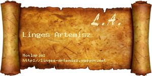Linges Artemisz névjegykártya